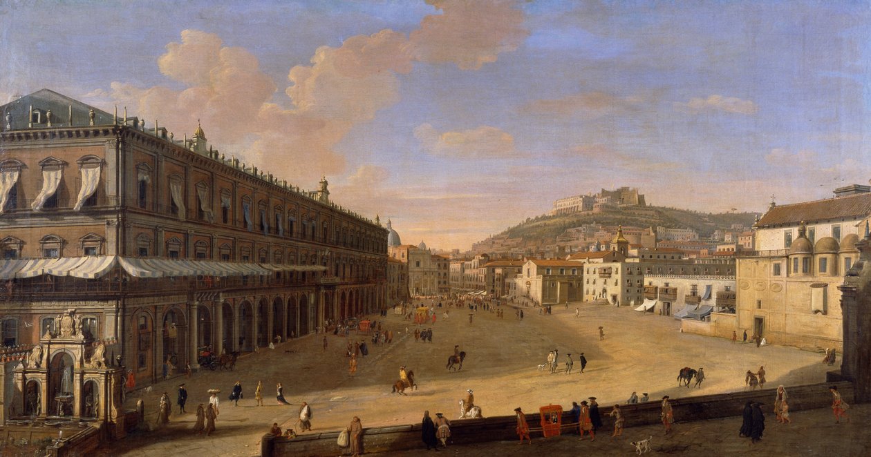ساحة القصر في نابولي ، بواسطة غاسبار فان ويتل (1652 أو 1653-1736) بواسطة غاسبار فان ويتل