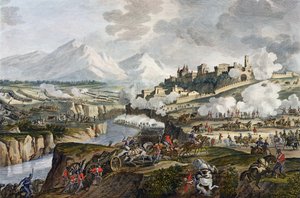 معركة روفيريدو ، 18 Fructidor ، السنة 4 (سبتمبر 1796) منقوش بواسطة جان Duplessi-Bertaux (1747-1819) (aquatint)