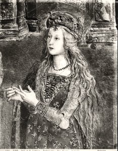 سانت كاترين ، ربما صورة لوكريزيا بورجيا (1480-1519) من دورة حياة القديسين ، سالا دي سانتي ، 1492-94