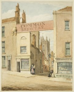 St Mark's Lane and Church (قلم رصاص وألوان مائية على ورق)