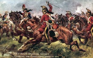 1st (Kings) Dragoon Guards ، معركة واترلو ، 18 يونيو 1815