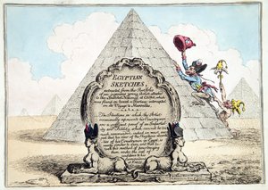اسكتشات مصرية ، نشرت هانا همفري عام 1799 (حفر يدوي)