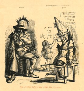 جاي فوكس قبل وبعد التعذيب ، 1897.