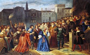 مشهد المواجهة من فيلم Lucretia Borgia للمخرج فيكتور هوغو
