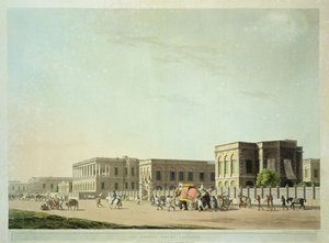 The Council House ، كالكوتا ، اللوحة 29 من "المشهد الشرقي: أربعة وعشرون مشاهدة في هندوستان" ، نقشها توماس وويليام (1769-1837) دانييل ، 1798