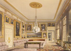 غرفة الرسم المخططة ، أبسلي هاوس ، 1853 (مطبوعة)