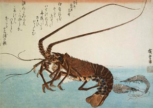 لوبستر وروبيان ، 1832-1834. بواسطة Utagawa Hiroshige