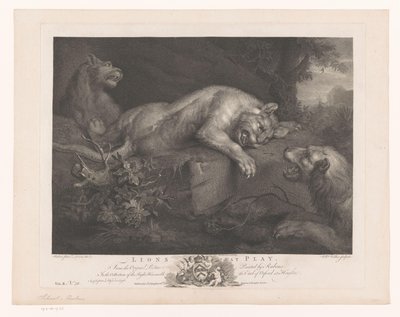 دري سبيليندي لوين الأسود في اللعب (العنوان على الكائن) Schilderijen uit The Houghton Gallery (عنوان السلسلة) معرض هوتون (عنوان المسلسل) بواسطة وليام ووكر